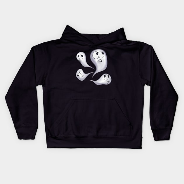 Ghosts & Ghouls Kids Hoodie by foxnwombatco 